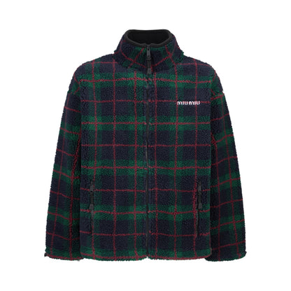 Miu plaid embroidered jacket