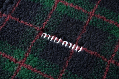Miu plaid embroidered jacket