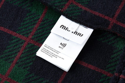 Miu plaid embroidered jacket