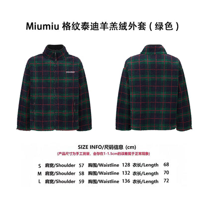 Miu plaid embroidered jacket