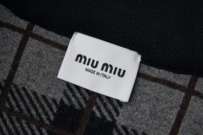 Miu plaid embroidered jacket