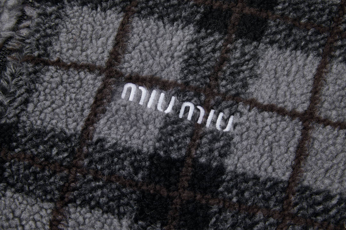 Miu plaid embroidered jacket