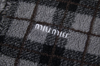 Miu plaid embroidered jacket