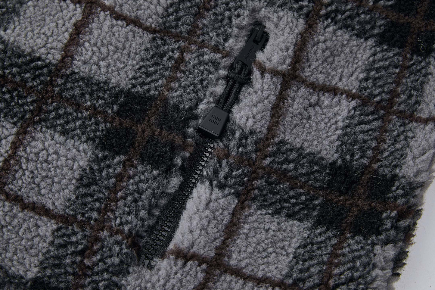 Miu plaid embroidered jacket