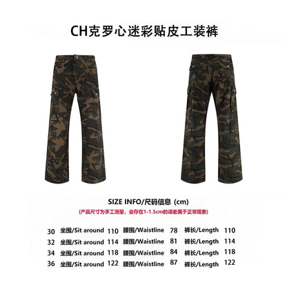 Chrome camouflage cargo pants