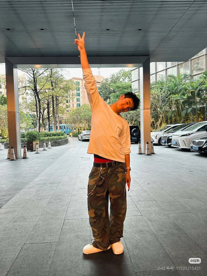 Chrome camouflage cargo pants