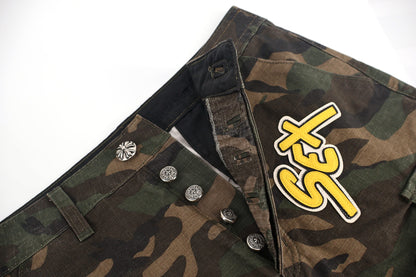 Chrome camouflage cargo pants