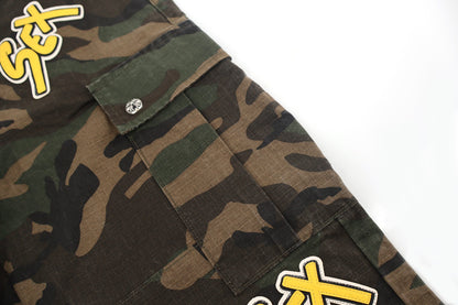 Chrome camouflage cargo pants