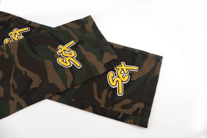 Chrome camouflage cargo pants