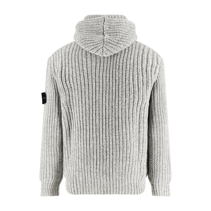 Stone knitted zip-up cardigan