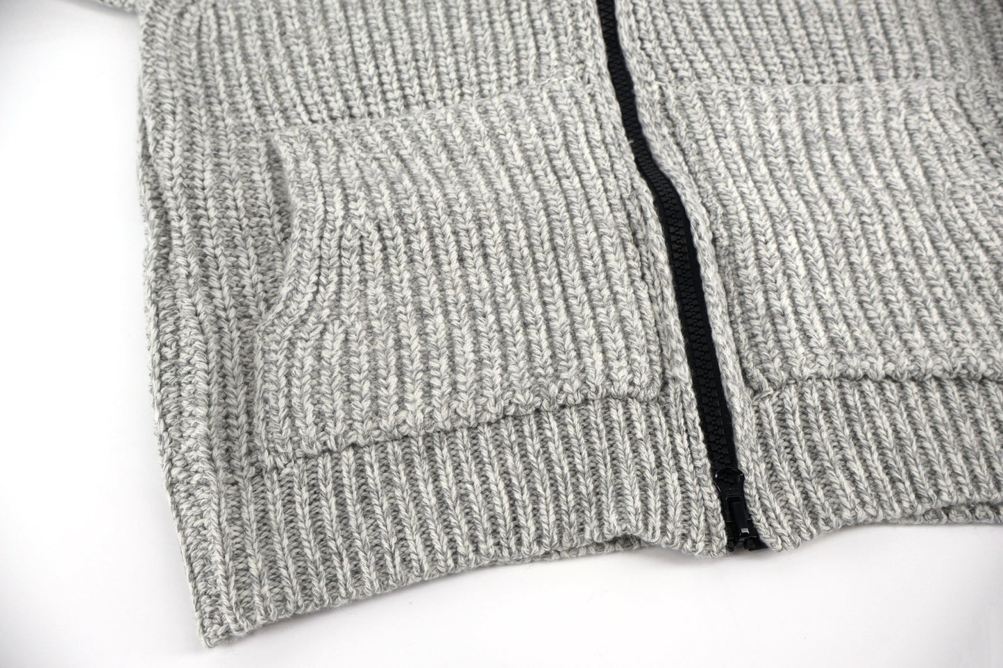 Stone knitted zip-up cardigan