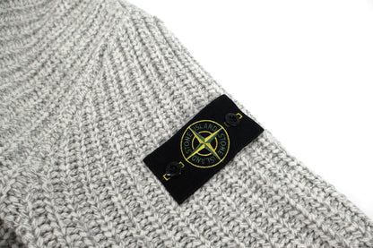 Stone knitted zip-up cardigan