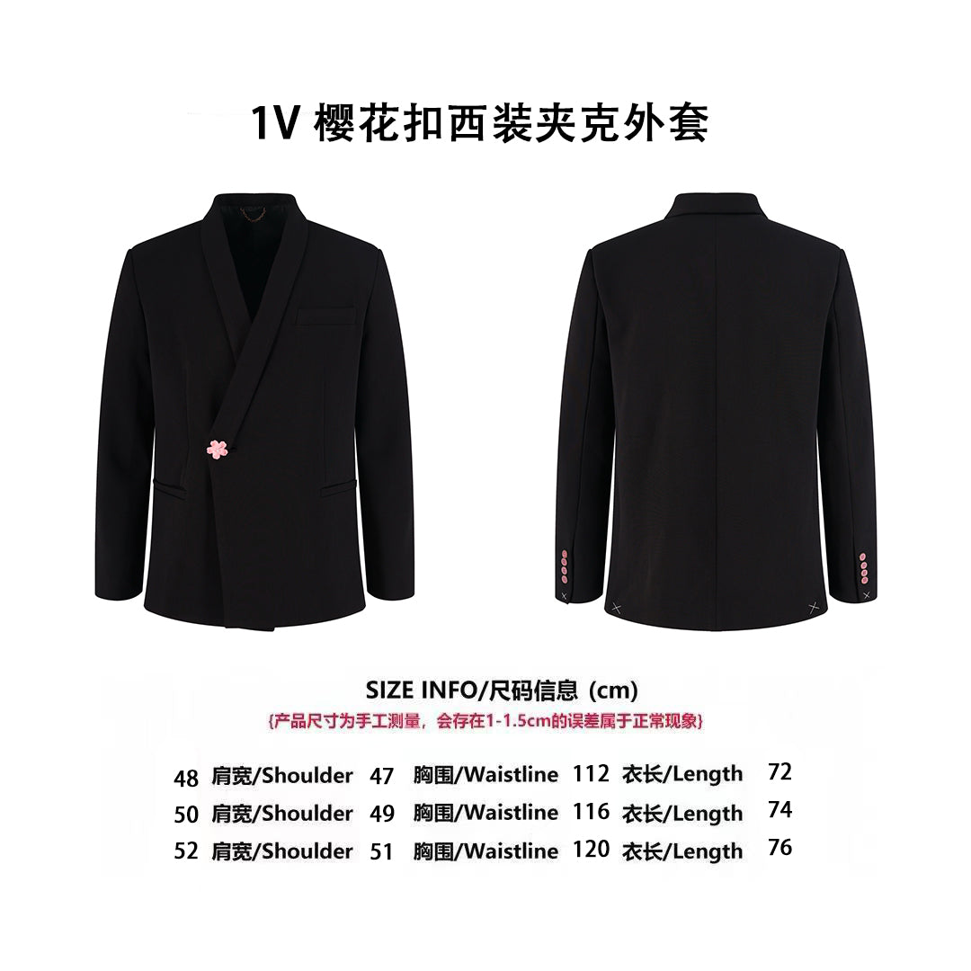 Louis solid color suit blazer