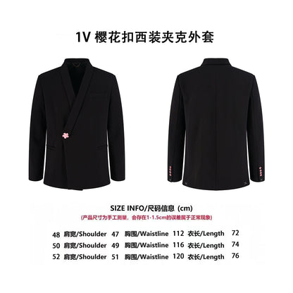 Louis solid color suit blazer