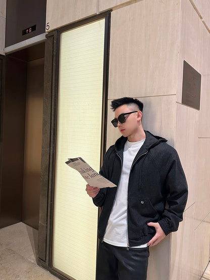 Fend hooded sports jacket