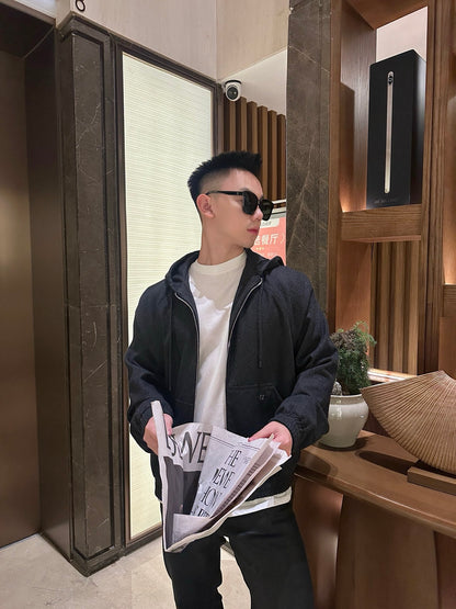 Fend hooded sports jacket