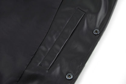 Balen applique leather jacket
