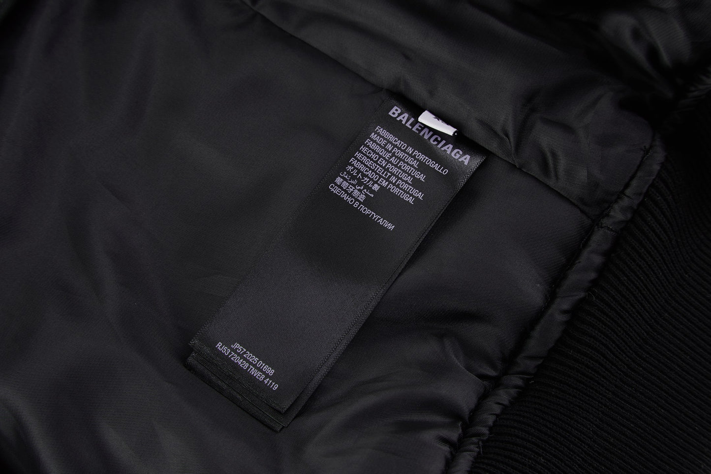 Balen applique leather jacket