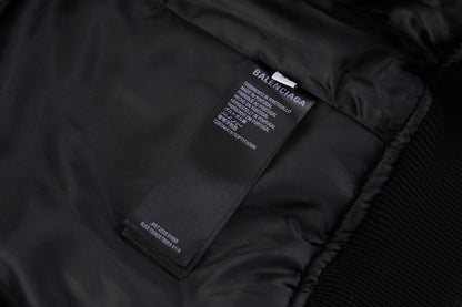 Balen applique leather jacket