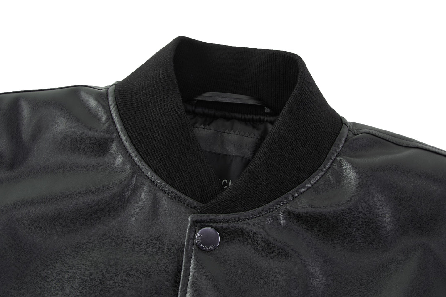 Balen applique leather jacket