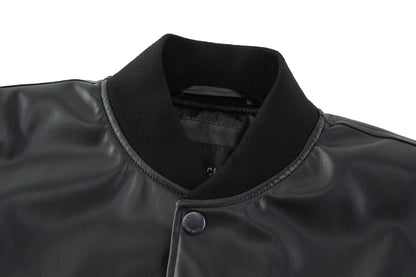 Balen applique leather jacket