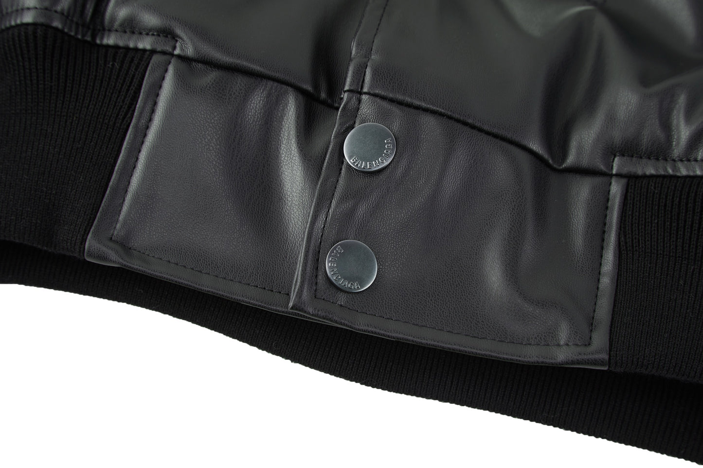 Balen applique leather jacket