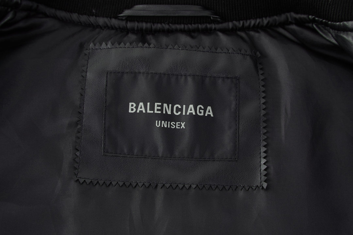 Balen applique leather jacket