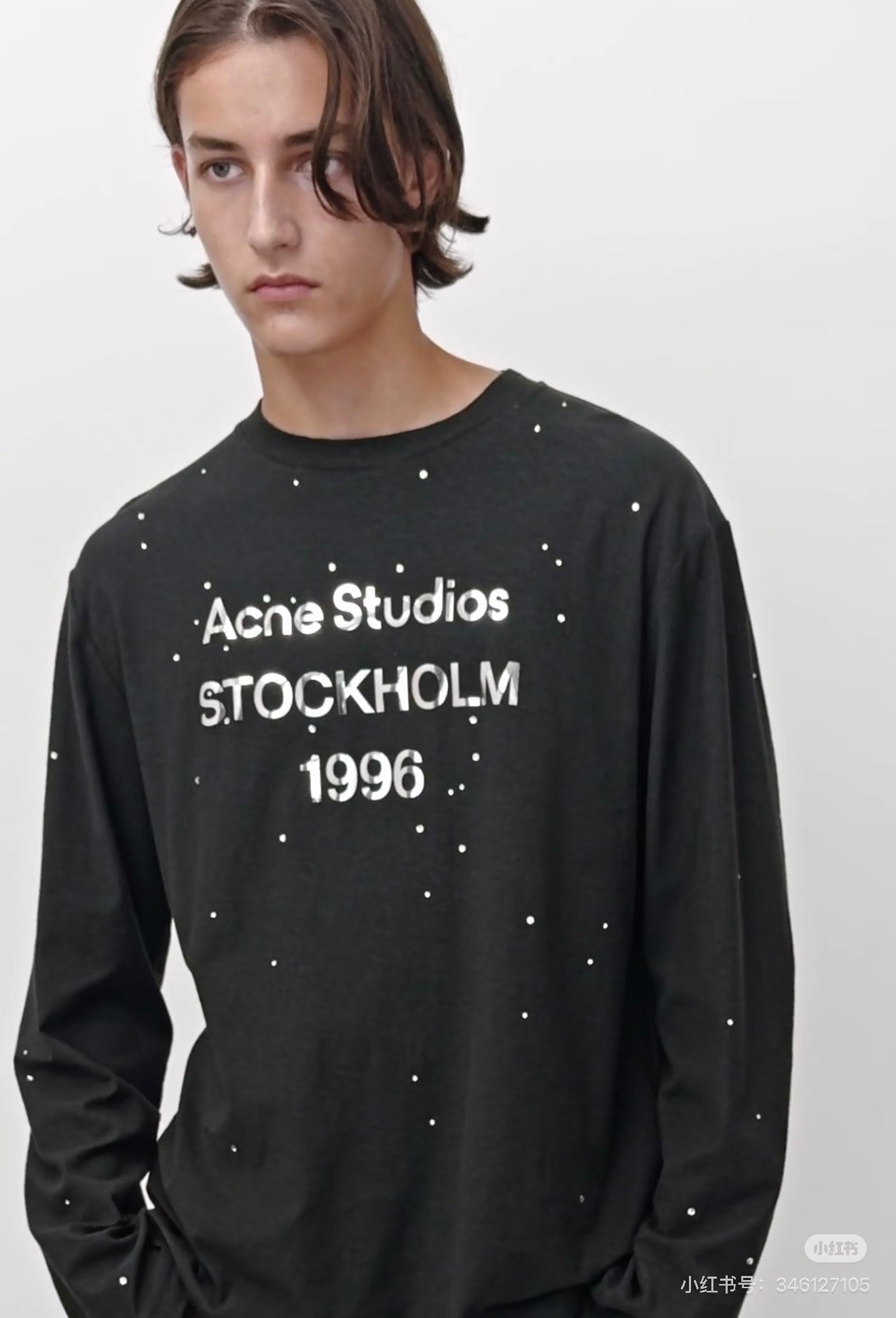 Acne rhinestone sweatshirt