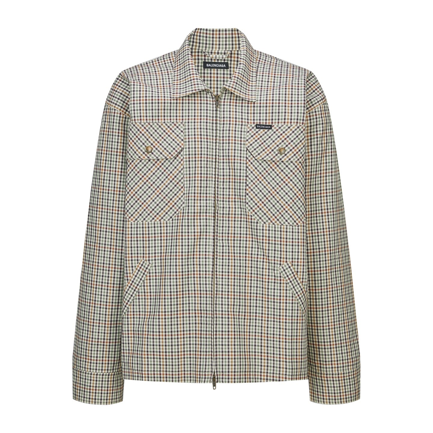 Balen plaid full-zip shirt