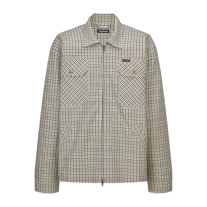 Balen plaid full-zip shirt