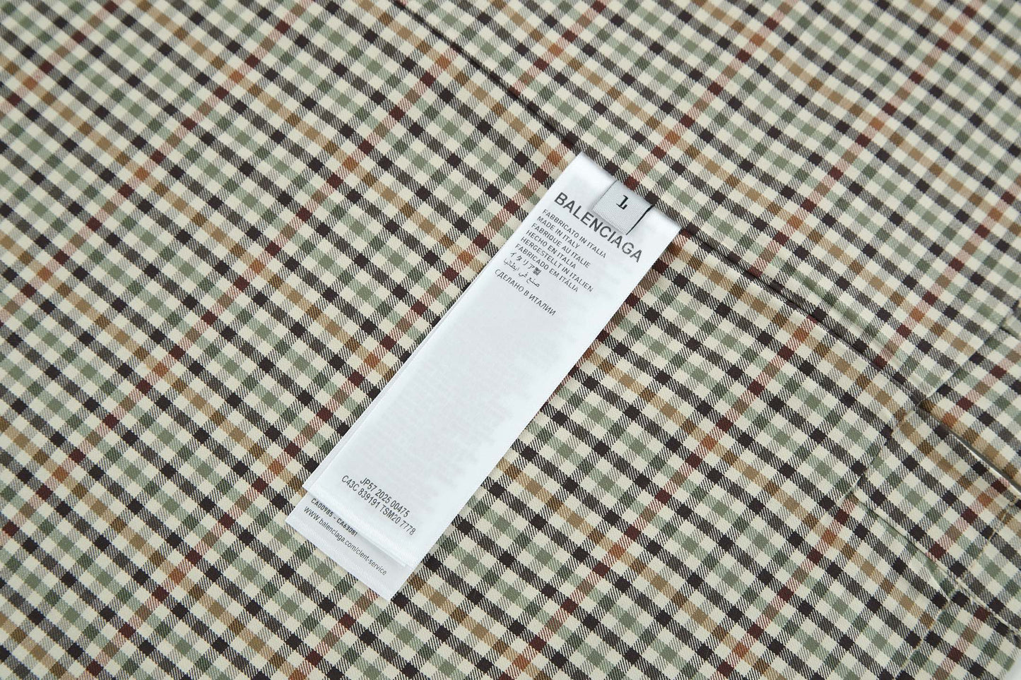 Balen plaid full-zip shirt