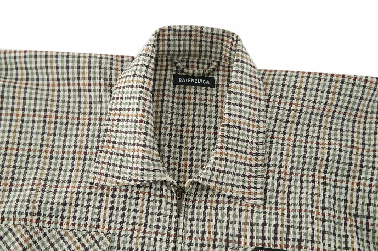 Balen plaid full-zip shirt