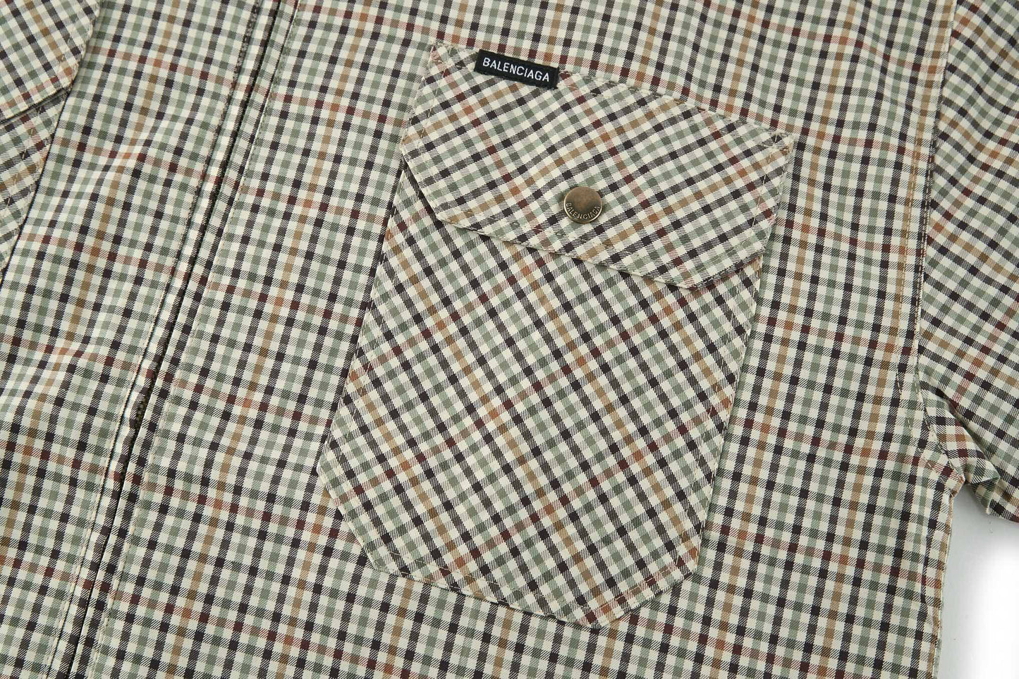 Balen plaid full-zip shirt