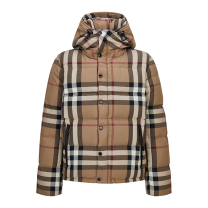 Burbery plaid down jacket