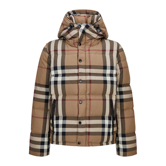 Burbery plaid down jacket