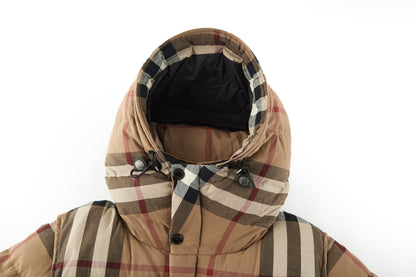Burbery plaid down jacket