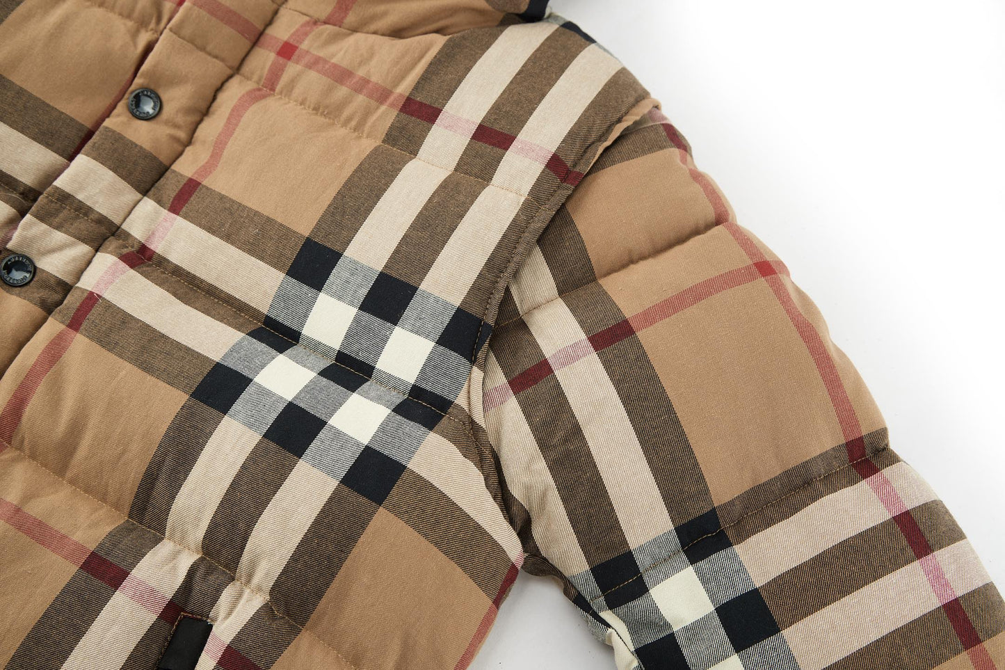Burbery plaid down jacket