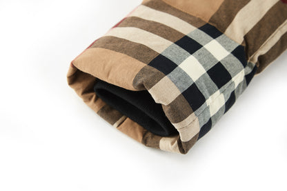 Burbery plaid down jacket