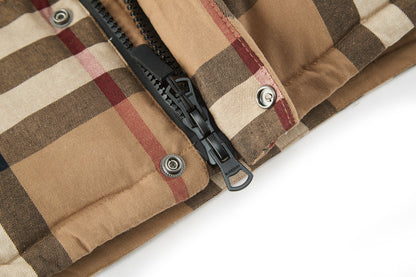 Burbery plaid down jacket