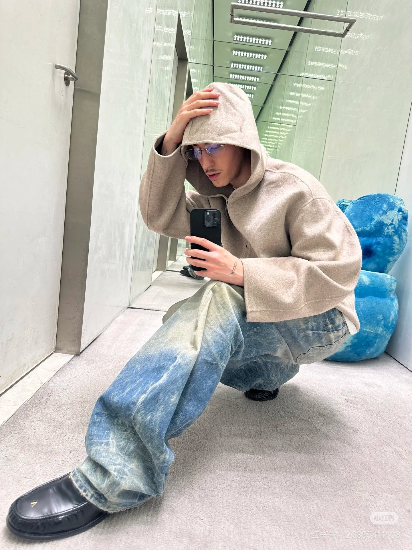 Acne reversible hoodie jacket