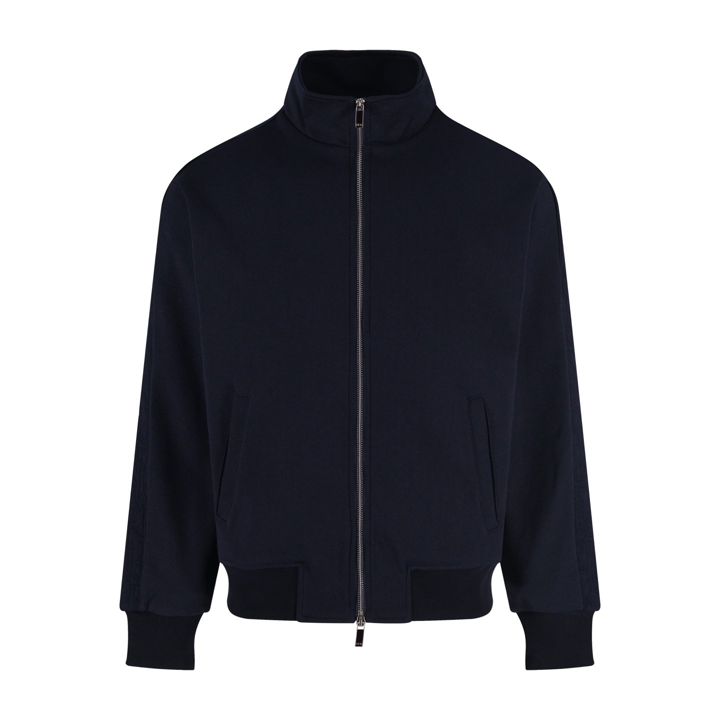 CD jacquard mock neck jacket