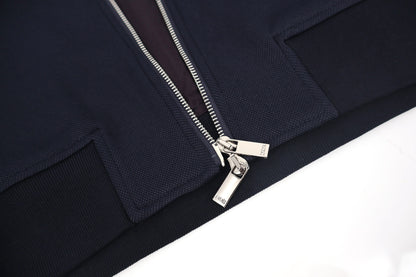 CD jacquard mock neck jacket