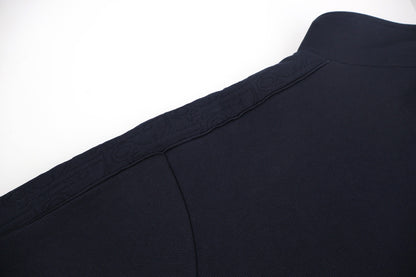 CD jacquard mock neck jacket