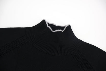 Mon mock neck knitted sweater