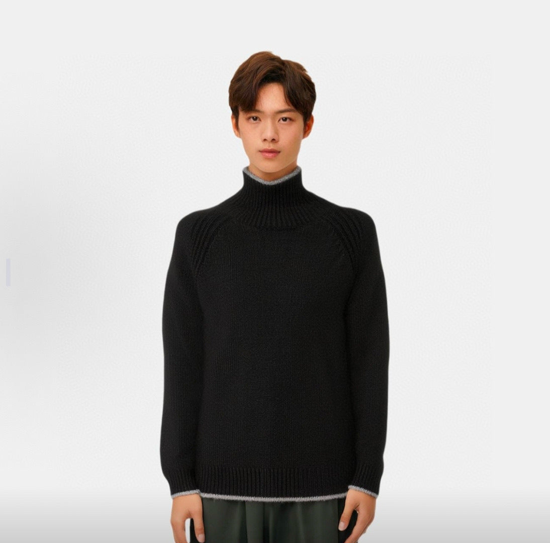 Mon mock neck knitted sweater