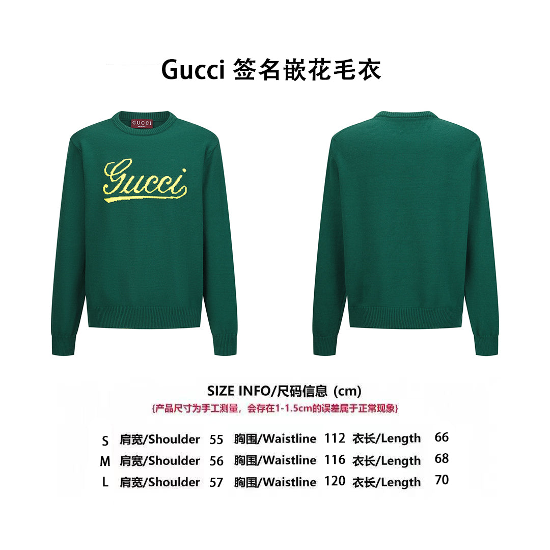 Guc lntarsia knitted sweater
