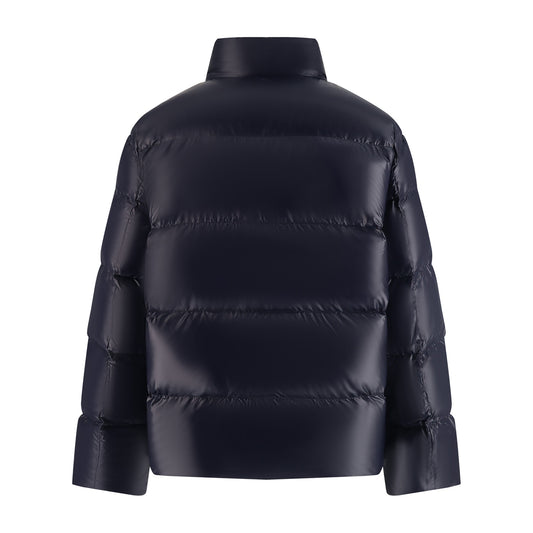 Guc stripe panel down jacket