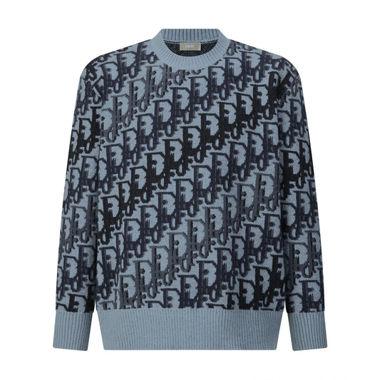 CD jacquard knitted sweater