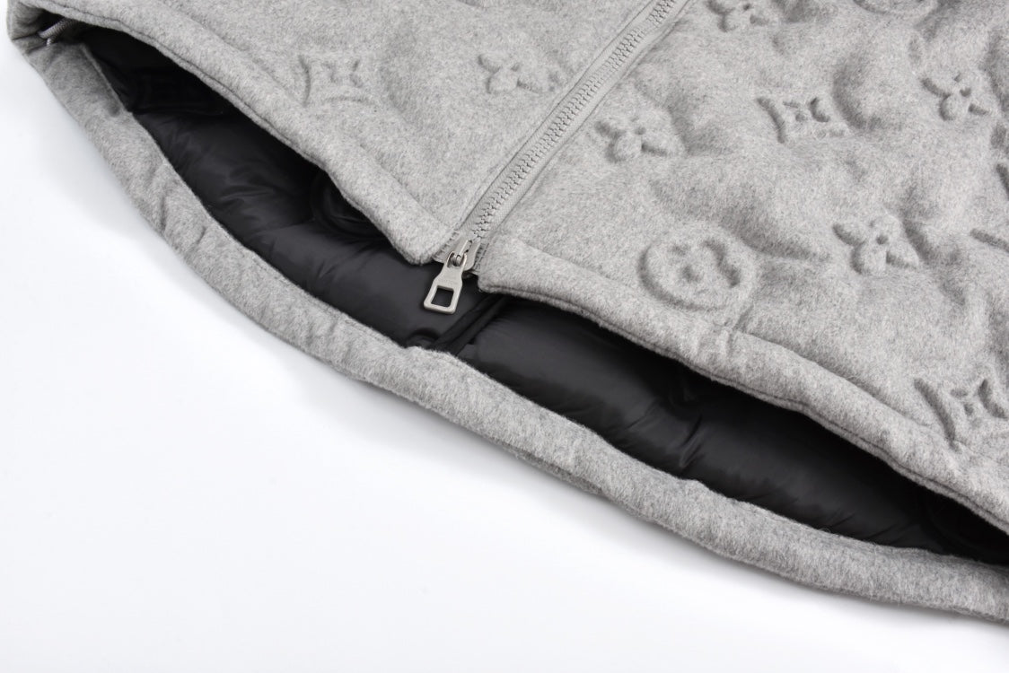 Louis embossed monogram down jacket