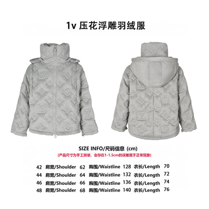 Louis embossed monogram down jacket